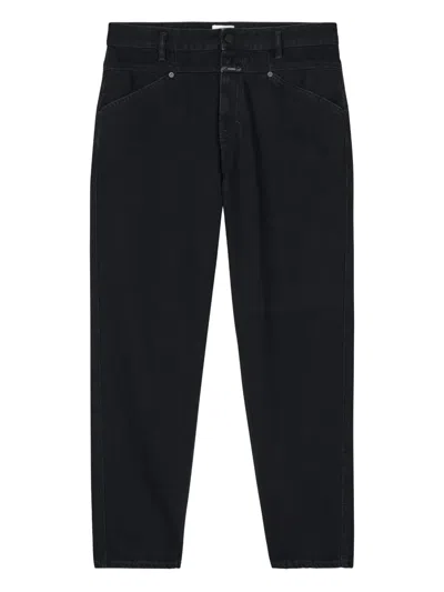 Closed X-lent Tapered Jeans In Black