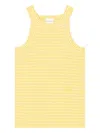 Closed Yellow Striped Organic Cotton Tank Top
