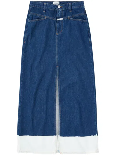 Closed Z-pocket Denim Skirt In Blue