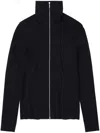 Closed Zip Cardigan Turtleneck Clothing In 100 Black