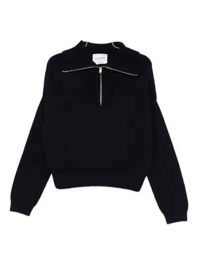 Closed Zip-collar Sweater In Blue