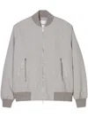 Closed Zip-up Bomber Jacket In Grey