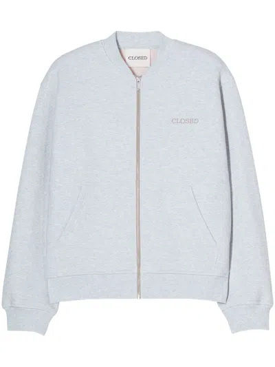 Closed Zip-up Sweatshirt In 灰色