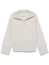 Closed Zip-up Sweatshirt In 中性色