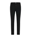 Closed Zippered Tapered Denim Jeans In Black