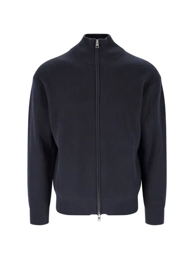Closed -blend Cotton Cashmere Wool Sweater For Men In Blue