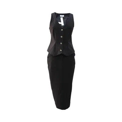 Closet London Women's  Black Pencil Midi Skirt