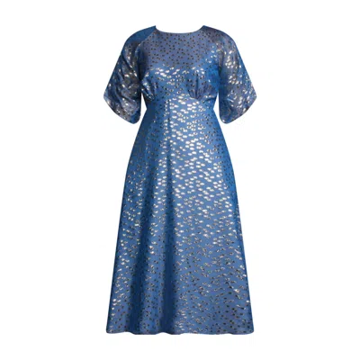 Closet London Women's  Blue A-line Midi Dress