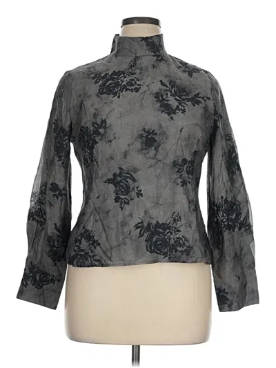Pre-owned Closet Long Sleeve Blouse In Gray