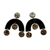 Closet Rehab Women's Black / Brown Arch Drop Earrings In Chic Into The Night