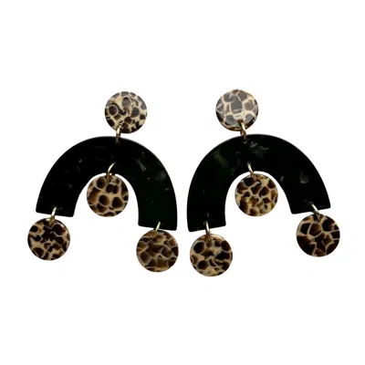 Closet Rehab Women's Black / Brown Arch Drop Earrings In Chic Into The Night