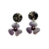 Closet Rehab Women's Black / Brown / Pink Pearl Water Poppy Drop Earrings In Make The Move