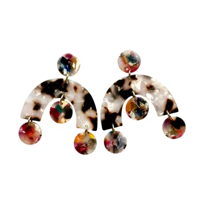 Closet Rehab Women's Black / White Arch Drop Earrings In Binge Worthy