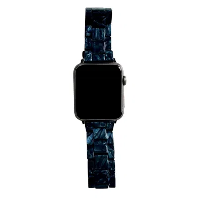 Closet Rehab Women's Blue Apple Watch Band In Carols & Caviar