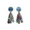 Closet Rehab Women's Blue / Pink / Purple Petal Drop Earrings In Tickled Fancy
