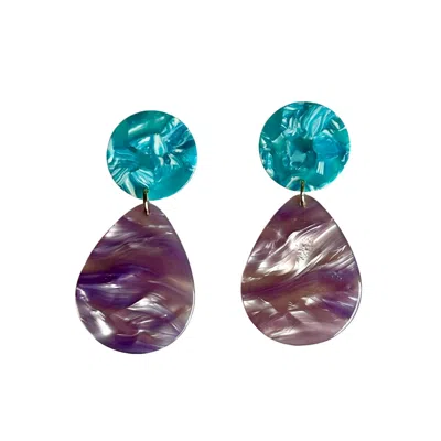 Closet Rehab Women's Blue / Pink / Purple Teardrop Earrings In Worth The Hassle
