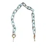 Closet Rehab Women's Chain Link Short Acrylic Purse Strap In Baby Blue In Blue