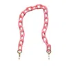 Closet Rehab Women's Chain Link Short Acrylic Purse Strap In Bubblegum In Pink/yellow
