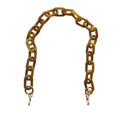 Closet Rehab Women's Chain Link Short Acrylic Purse Strap In Caramel In Brown