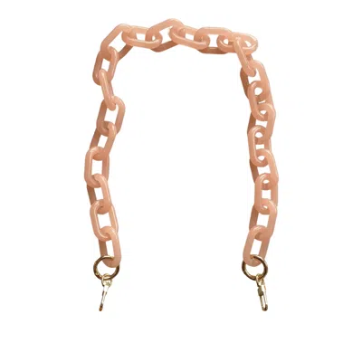 Closet Rehab Women's Chain Link Short Acrylic Purse Strap In Light Pink