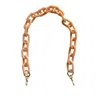 Closet Rehab Women's Chain Link Short Acrylic Purse Strap In Peach In Orange