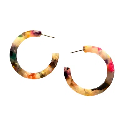 Closet Rehab Women's Classic Hoop Earrings In Light Multicolor In Brown