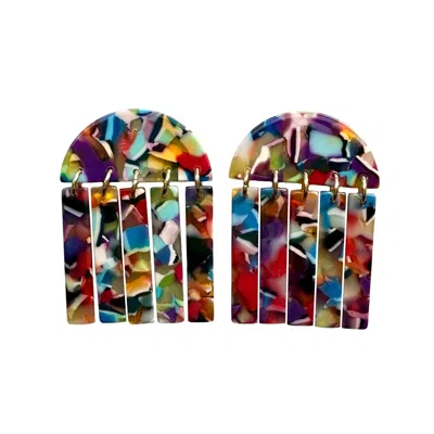 Closet Rehab Women's Fringe Earrings In Rainbow
