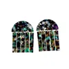 Closet Rehab Women's Green / Black / Pink Fringe Earrings In Wicked Remix