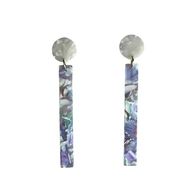 Closet Rehab Women's Green / Pink / Purple Matchstick Drop Earrings In Pastel Me More