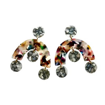 Closet Rehab Women's Grey Arch Drop Earrings In Milky Way In Gray