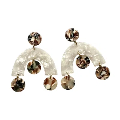 Closet Rehab Women's Neutrals / Black / Brown Arch Drop Earrings In Bare It All