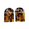Closet Rehab Women's Neutrals / Black / Brown Fringe Earrings In Tortoise Colormelt