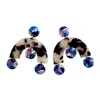 Closet Rehab Women's Neutrals / Brown / Purple Arch Drop Earrings In Forget Me Not In Multi