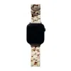 Closet Rehab Women's Neutrals / White / Brown Apple Watch Band In Rich Nougat In White/brown
