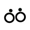 Closet Rehab Women's Open Circle Drop Earrings In Black
