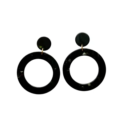 Closet Rehab Women's Open Circle Drop Earrings In Black