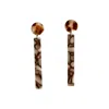 Closet Rehab Women's Pink / Purple Matchstick Drop Earrings In Eggplant Crackle