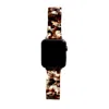 Closet Rehab Women's White / Brown Apple Watch Band In Burnt Umber In White/brown