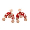 Closet Rehab Women's White / Red / Pink Arch Drop Earrings In Ma Chérie