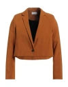 Closet Woman Blazer Rust Size 10 Polyester, Elastane In Red