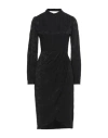 Closet Woman Midi Dress Black Size 12 Viscose In Black