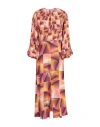 Closet Woman Midi Dress Dark Purple Size 12 Viscose In Purple