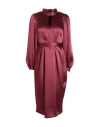 Closet Woman Midi Dress Garnet Size 12 Recycled Polyester, Polyester In Red
