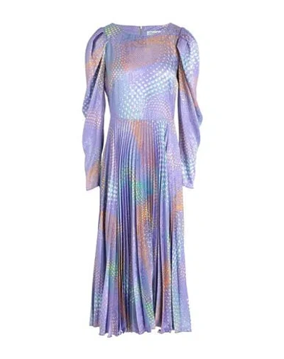 Closet Woman Midi Dress Lilac Size 10 Polyester, Elastane In Purple