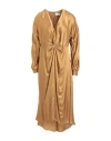 Closet Woman Midi Dress Mustard Size 10 Viscose In Yellow