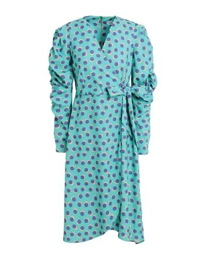 Closet Woman Long Dress Green Size 4 Polyester In Blue