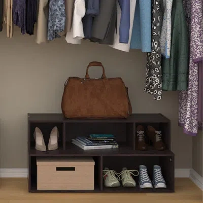 Closetmaid 10 Pair Stackable Shoe Rack In Espresso