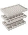 Closetmaid 3-pack Jewelry Tray In Grey