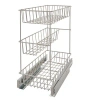 Closetmaid 3 Tier Compact Kitchen Cabinet Pull Out Drawer In Silver