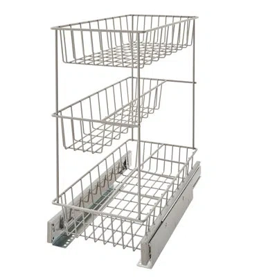 Closetmaid 3 Tier Compact Kitchen Cabinet Pull Out Drawer In Silver